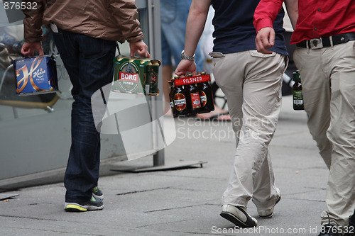 Image of Walking with beer