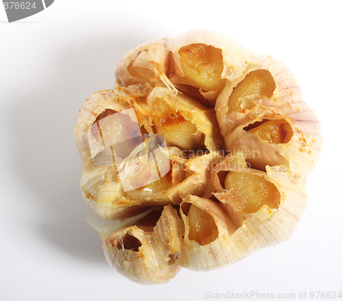 Image of Roasted garlic with shadow