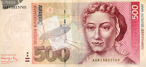 Image of Five hundred deutsche mark note