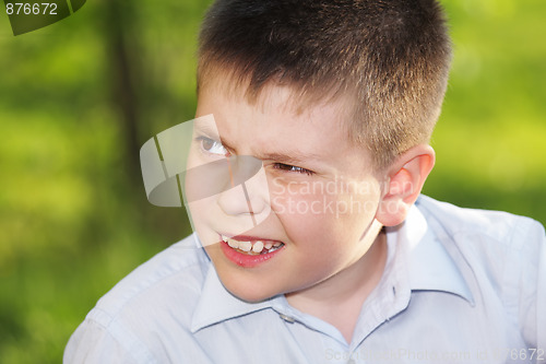 Image of Boy looking sideway