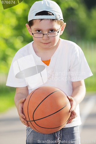 Image of Boy with basketball