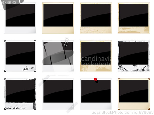 Image of Empty instant photo frames  