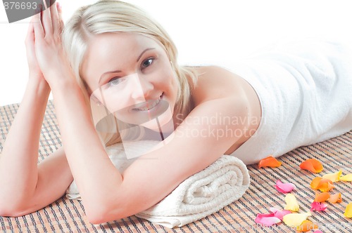 Image of Woman and spa treatment