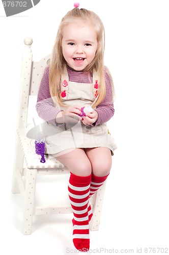 Image of Little girl and bubbles