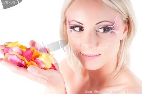Image of Woman with face art