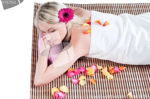 Image of Woman and spa treatment