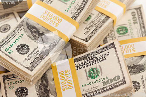 Image of Stacks of One Hundred Dollar Bills