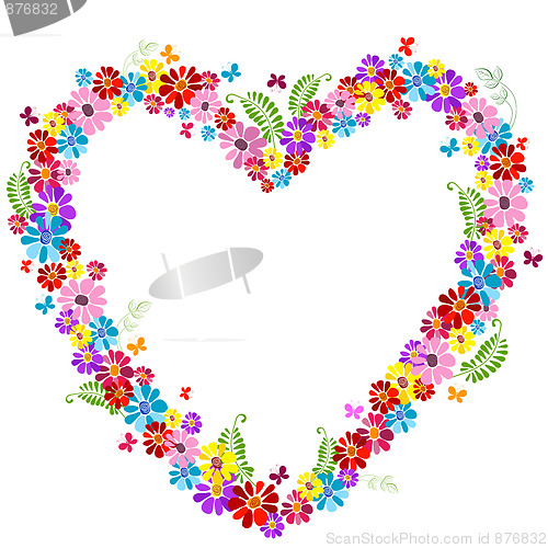 Image of Decorative  valentine floral frame