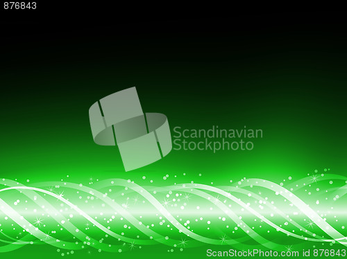 Image of Green Colorful Glowing Lines Background.