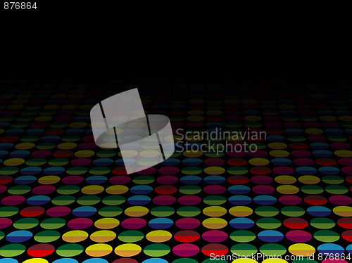 Image of Halftone Background in Perspective. 