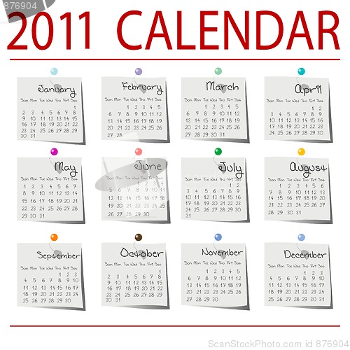 Image of 2010 Calendar on paper