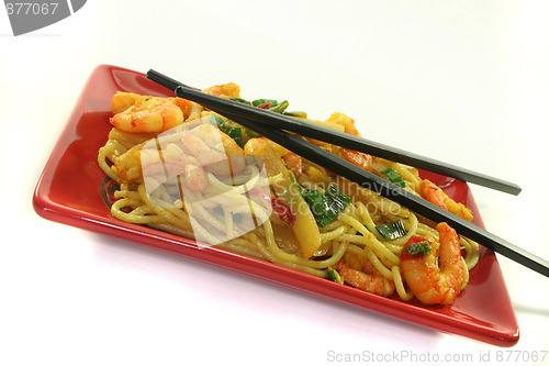 Image of Pasta with asian shrimp