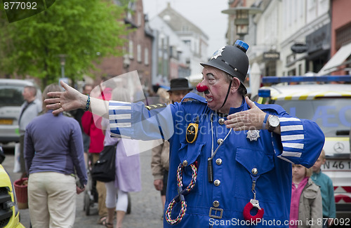 Image of Clown Bluey performing