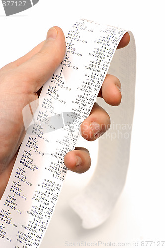 Image of Receipt in hand