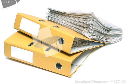 Image of Two folders and pack of documents