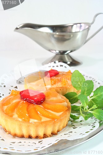 Image of Apricot tart with lemon balm