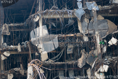 Image of Shopping mall destroyed by fire