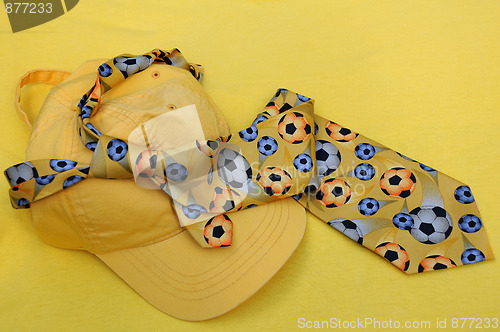 Image of Yellow Baseball Cap and Necktie