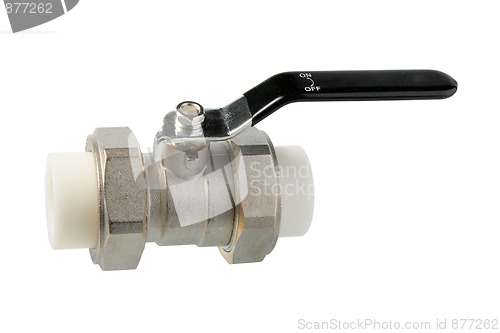 Image of Single metal valve for water.