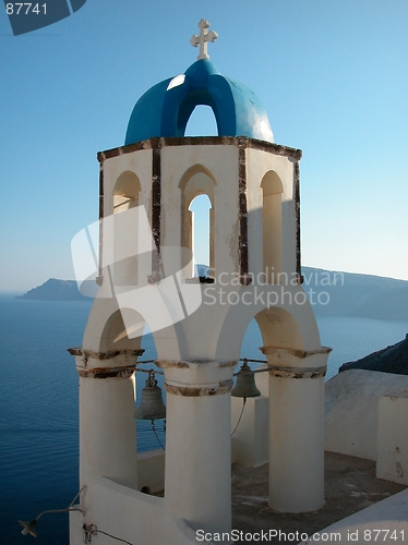 Image of Bell Tower. Santorini, Greece.