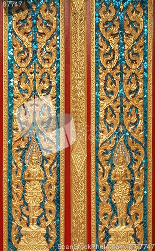 Image of Door at Wat Chalong, Phuket, Thailand
