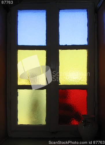 Image of Stained glass, Mykonos, Greece
