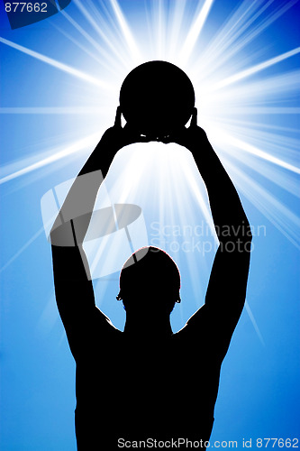 Image of Abstract Basketball Silhouette