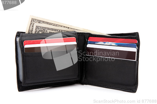 Image of Black Leather Wallet