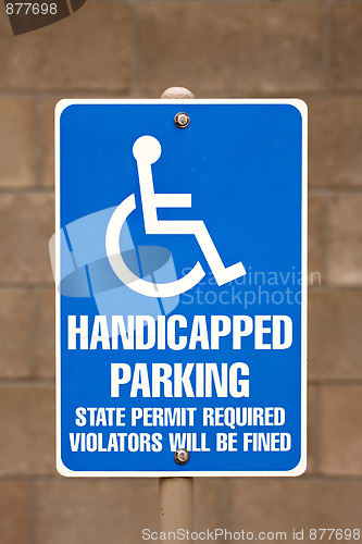 Image of Handicapped Parking Sign