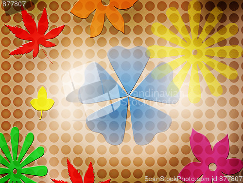 Image of Flowers & Leafs - background