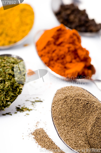 Image of various ground spices