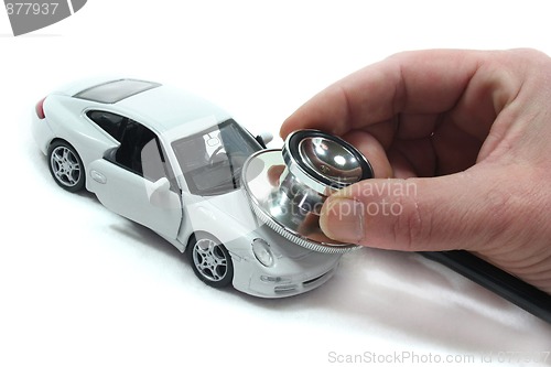 Image of Stethoscope with car