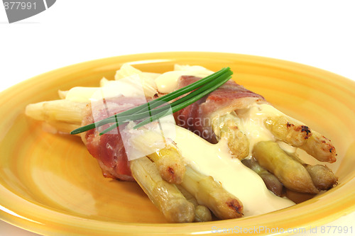 Image of Asparagus in bacon coat