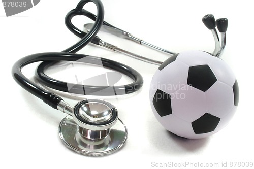 Image of Stethoscope with football