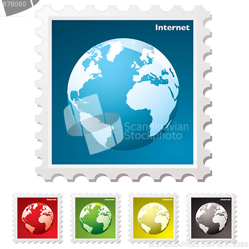 Image of internet world stamp