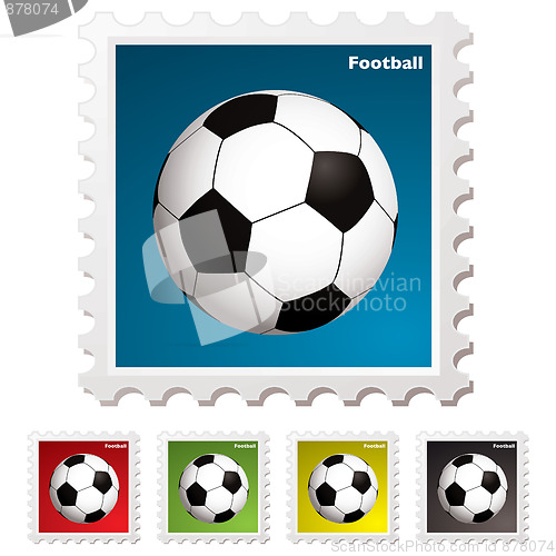 Image of football world stamp
