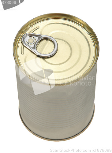 Image of Single metal can. Top view.