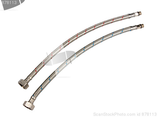 Image of Metal pipes for hot and cold water