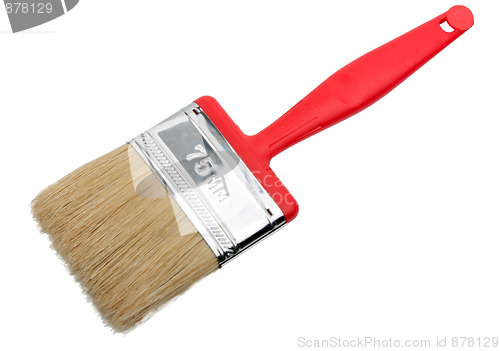 Image of Single brush with red plastic handle