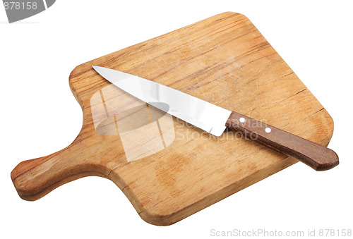 Image of Knife and a cutting board.