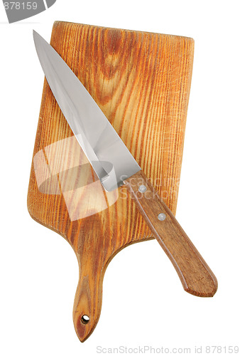 Image of Knife and a cutting board.