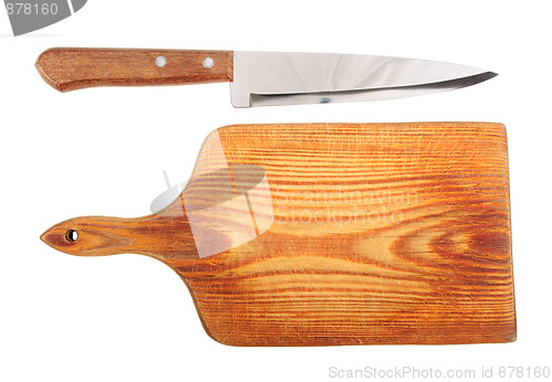 Image of Knife and a cutting board.