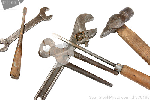 Image of Set of dirty old hand-tools