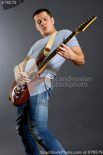 Image of  passionate guitarist