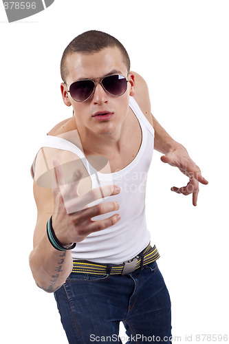 Image of male model posing