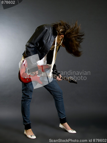 Image of passionate guitarist