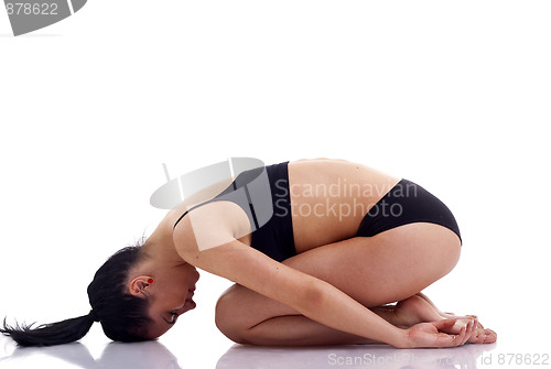 Image of young yoga female