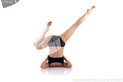 Image of young yoga female