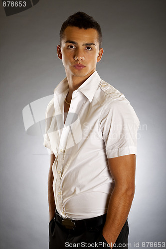 Image of relaxed young manager