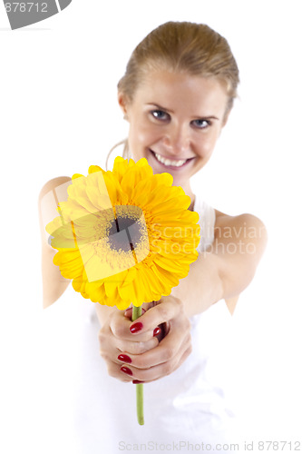 Image of woman with flower